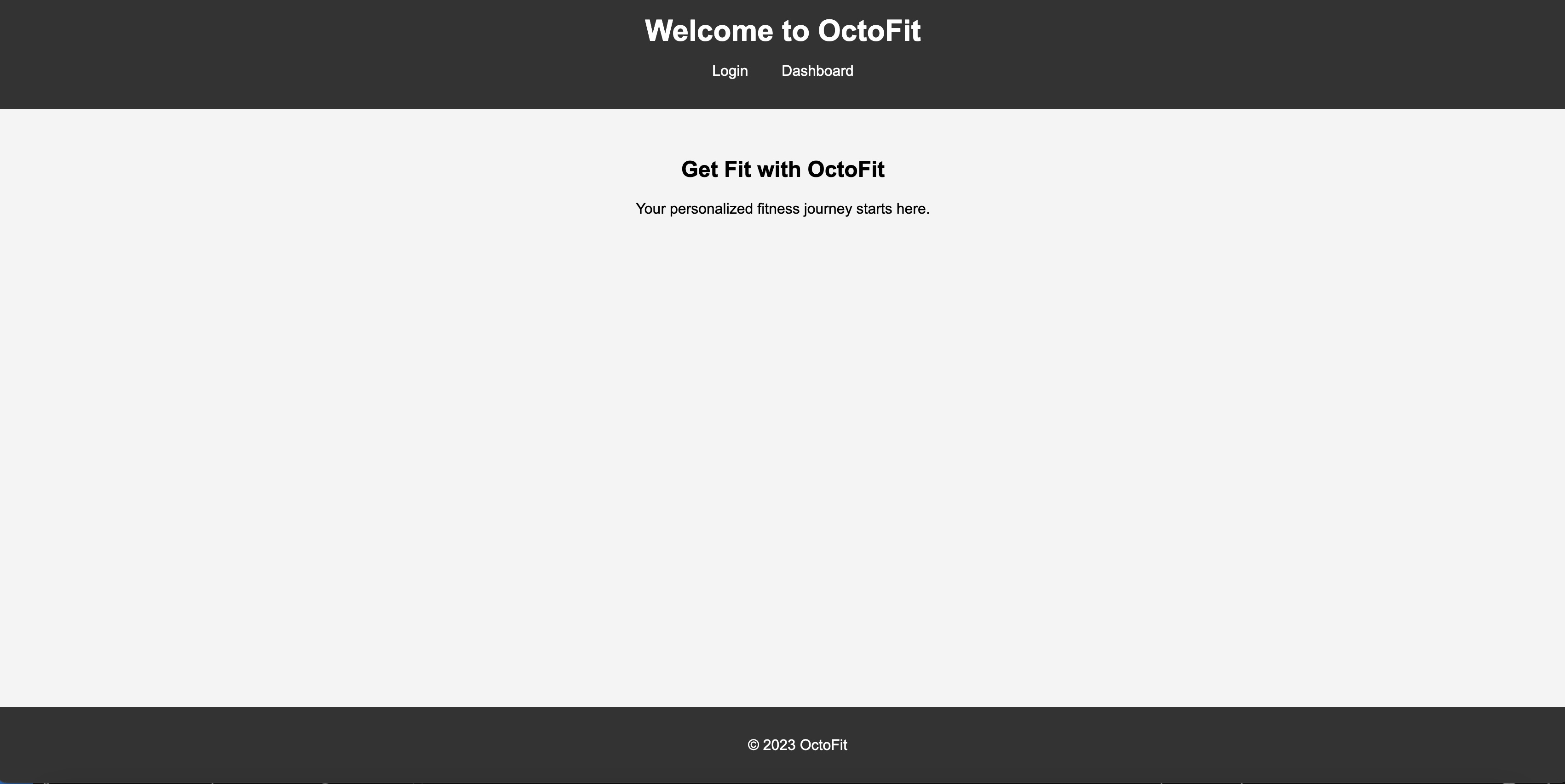 OctoFit App with front end